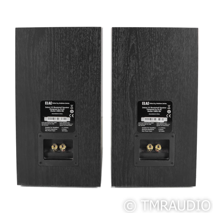 Elac Debut 2.0 B6.2 Bookshelf Speakers; Black Pair; DB62; Black Pair; DB62
