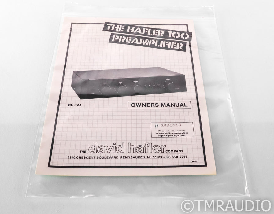 Hafler DH-100 Series 1 Vintage Stereo Preamplifier; DH100; MM Phono
