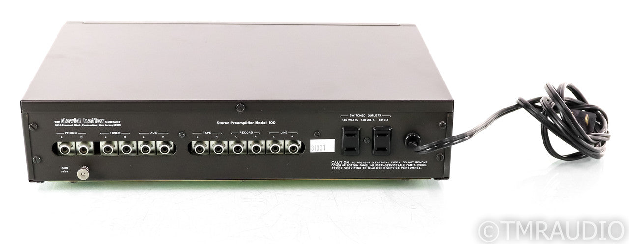 Hafler DH-100 Series 1 Vintage Stereo Preamplifier; DH100; MM Phono