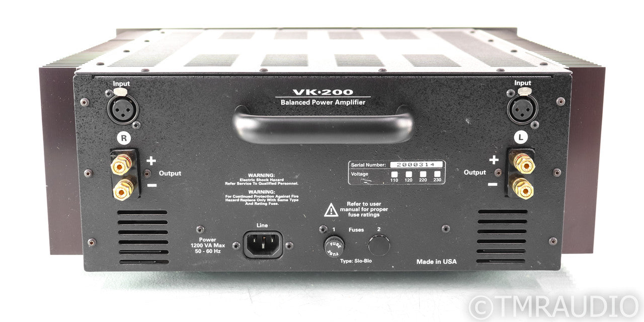 BAT VK-200 Stereo Power Amplifier; Balanced Audio Technology; VK200