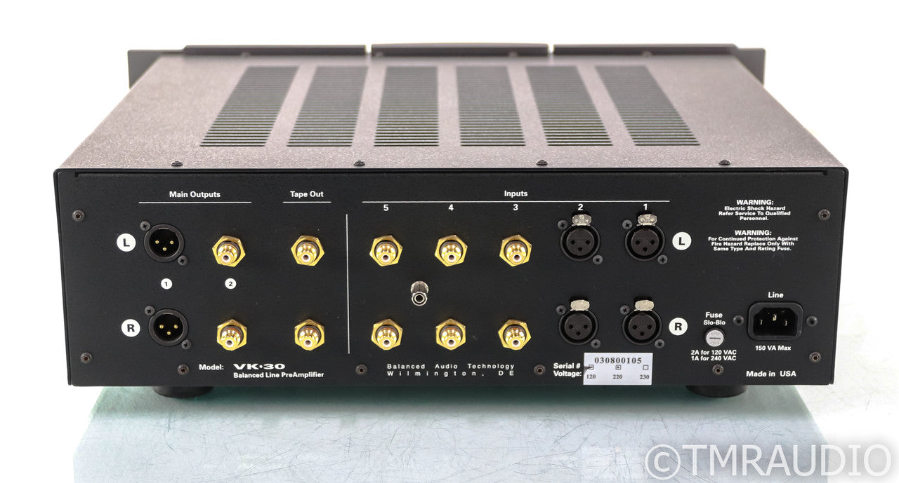 Balanced Audio Technology VK-30 Stereo Tube Preamplifier; VK30; BAT; Remote