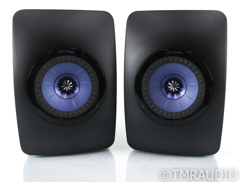 KEF LS50W Wireless Bookshelf Speakers; LS-50 W; Gloss Black Pair