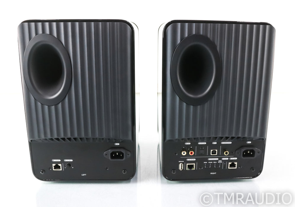 KEF LS50W Wireless Bookshelf Speakers; LS-50 W; Gloss Black Pair