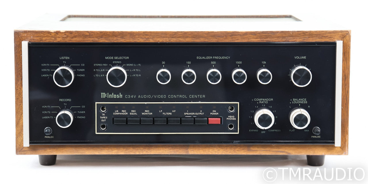 McIntosh C34V Vintage Stereo Preamplifier; Walnut Cabinet; A/V Control Center; Walnut Cabinet; A/V Control Center