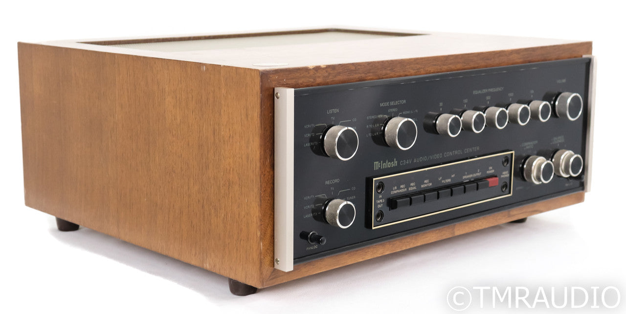 McIntosh C34V Vintage Stereo Preamplifier; Walnut Cabinet; A/V Control Center; Walnut Cabinet; A/V Control Center