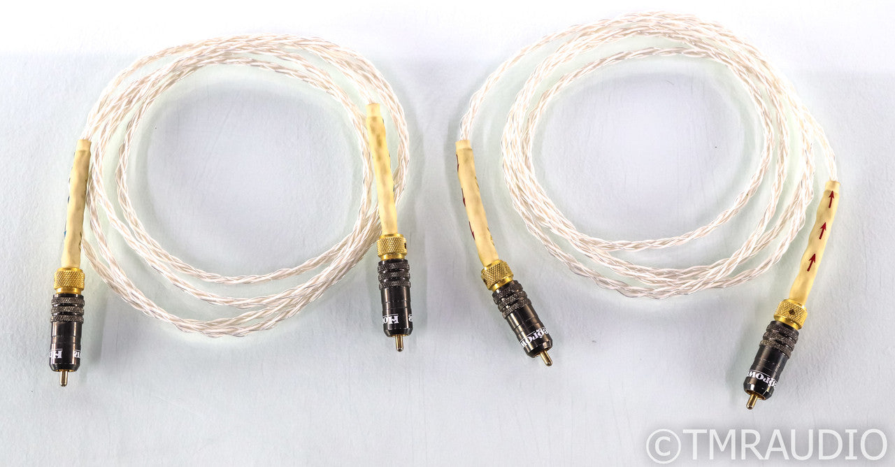Homegrown Audio Silver Lace RCA Cables; 2m Pair Interconnects
