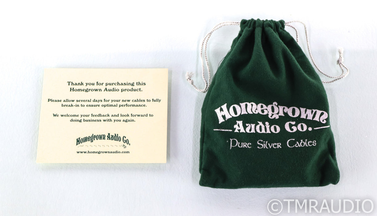 Homegrown Audio Silver Lace RCA Cables; 2m Pair Interconnects