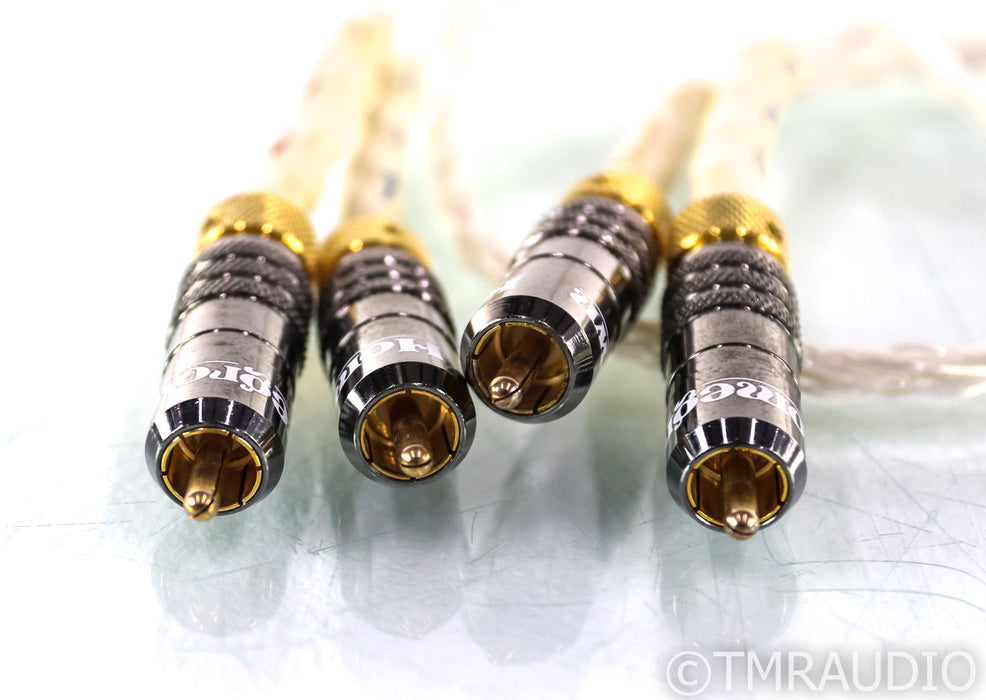 Homegrown Audio Silver Lace RCA Cables; 1m Pair Interconnects