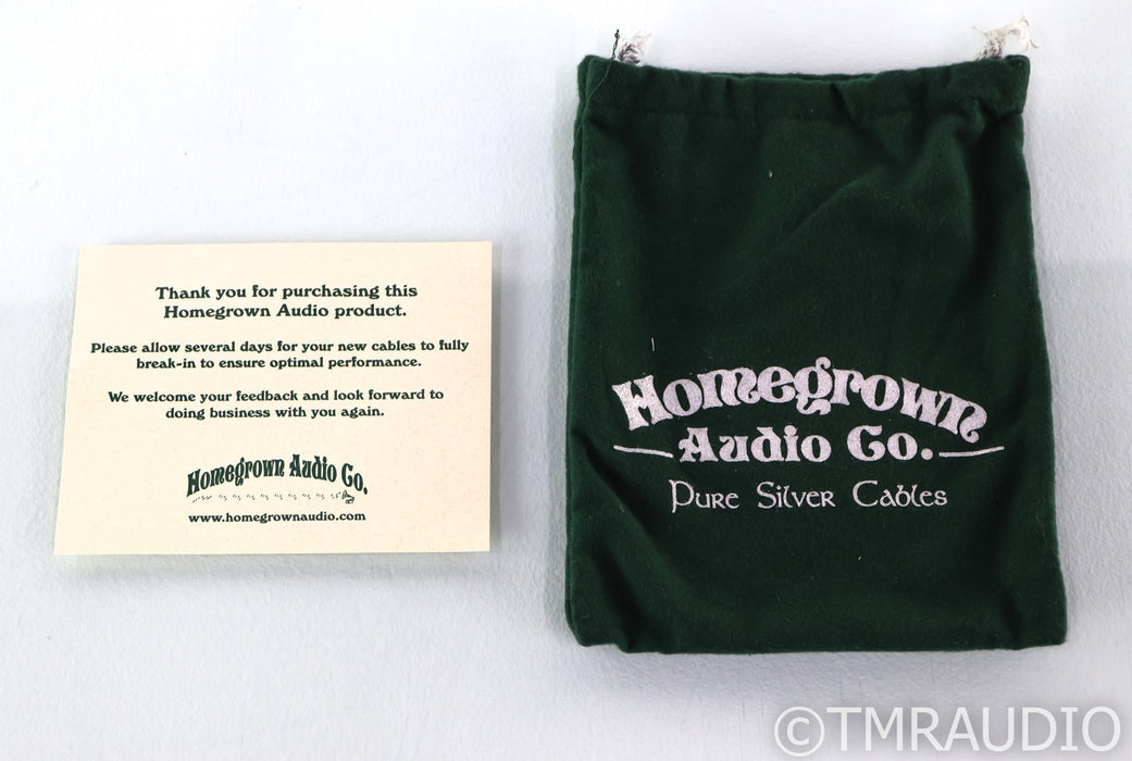 Homegrown Audio Silver Lace RCA Cables; 1m Pair Interconnects