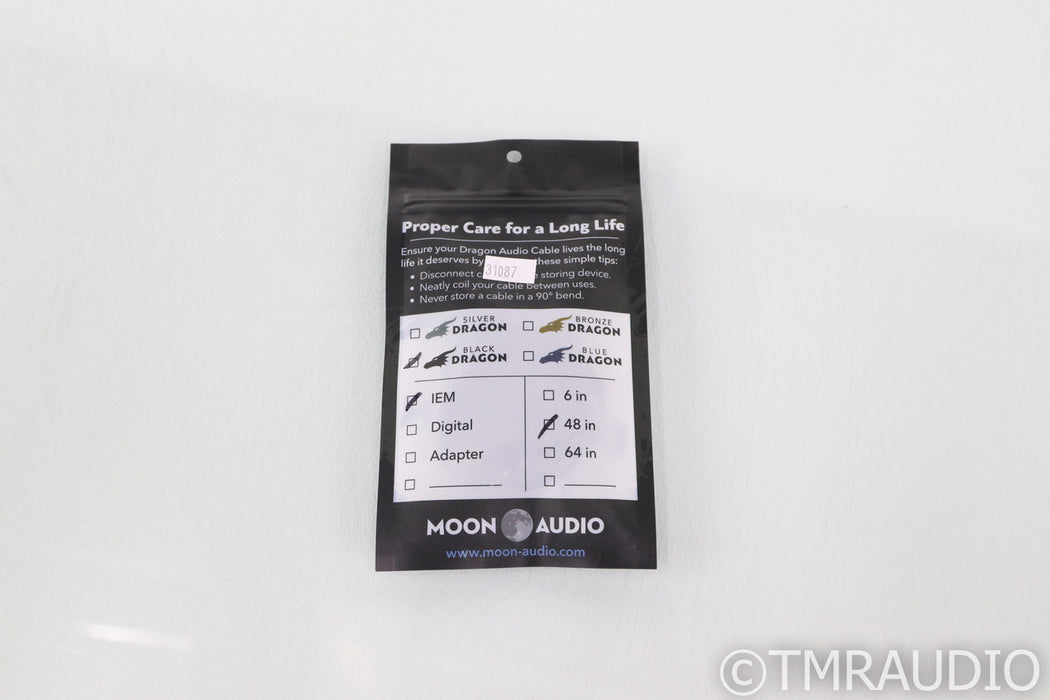 Dragon Audio Cables Black Dragon IEM Headphone Cable V2; 4ft; 2.5mm (New)