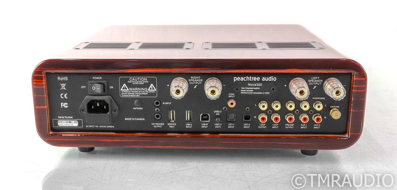 Peachtree Nova 300 Stereo Integrated Amplifier; Gloss Mocha; Remote; MM Phono