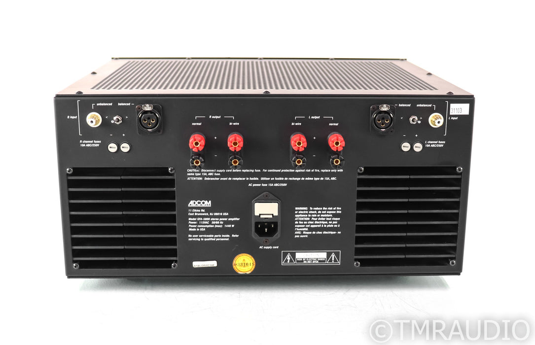 Adcom GFA-5800 Stereo Power Amplifier; GFA5800