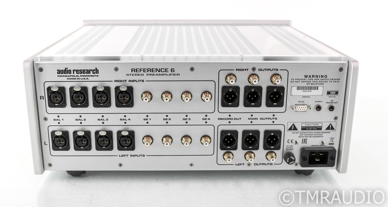 Audio Research Reference 6 Stereo Tube Preamplifier; Silver; REF6; Remote
