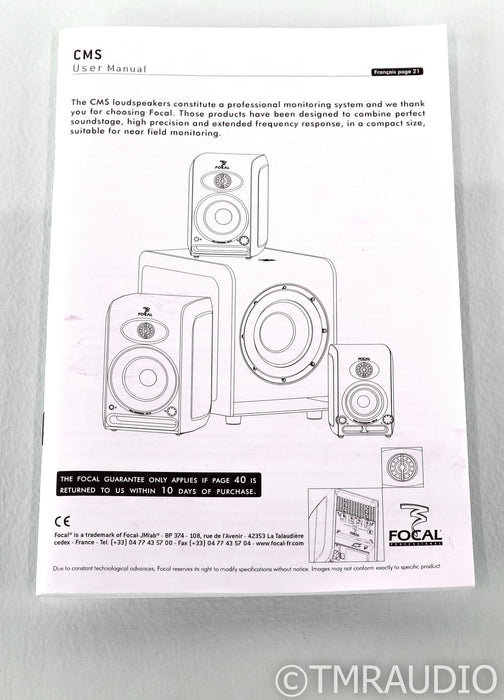 Focal CMS SUB 11" Powered Subwoofer; Black