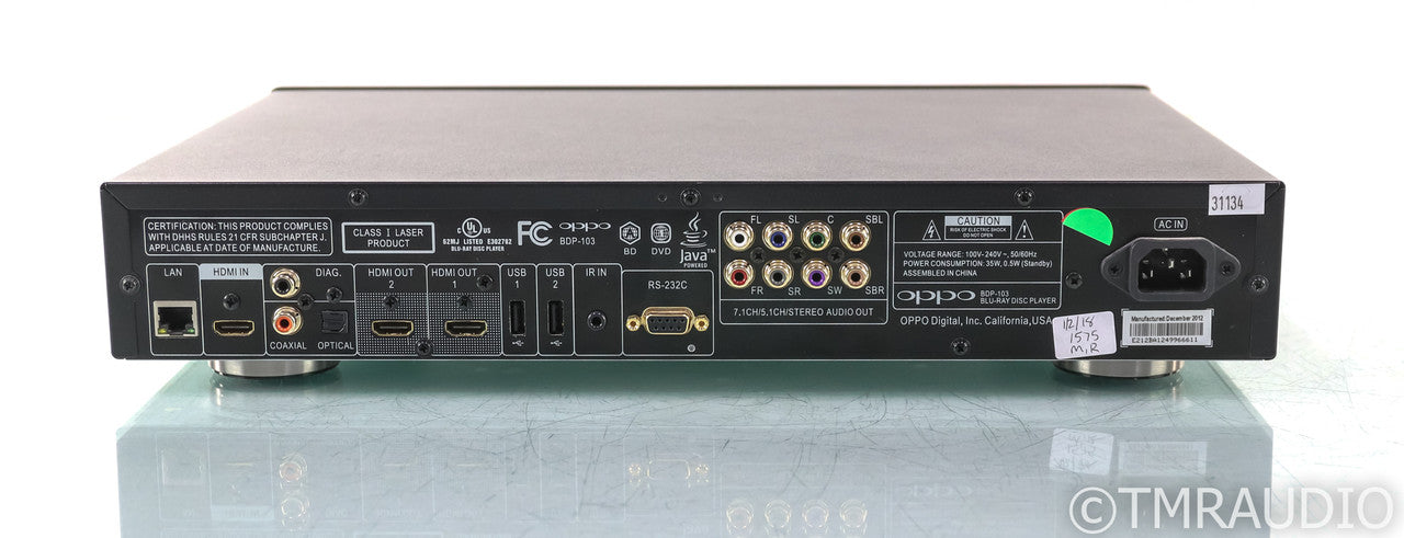 Oppo BDP-103 Universal Blu-Ray Player; BDP103 (No Remote)