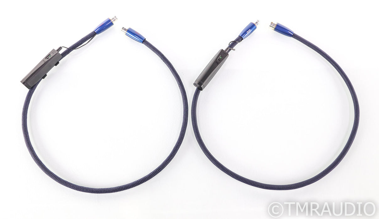 AudioQuest Water XLR Cables; 1m Pair Balanced Interconnects; 72v DBS