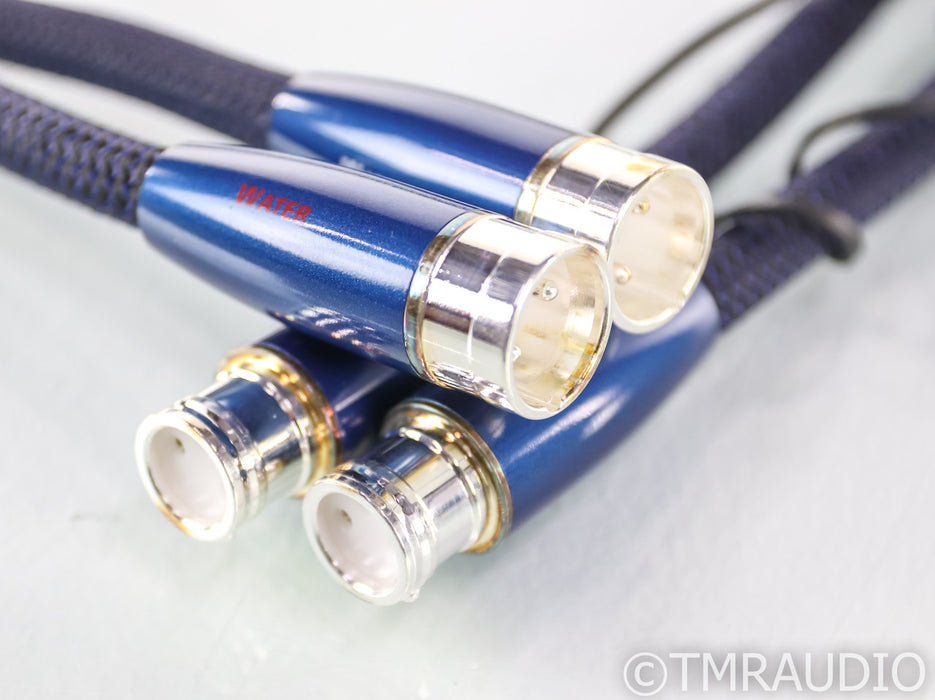 AudioQuest Water XLR Cables; 1m Pair Balanced Interconnects; 72v DBS