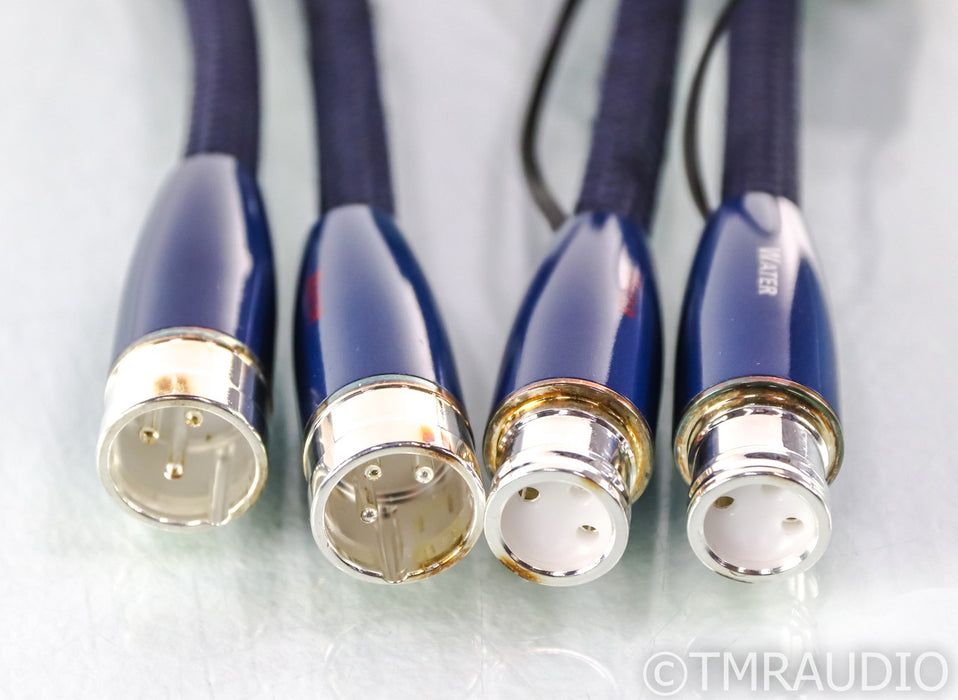 AudioQuest Water XLR Cables; 1m Pair Balanced Interconnects; 72v DBS