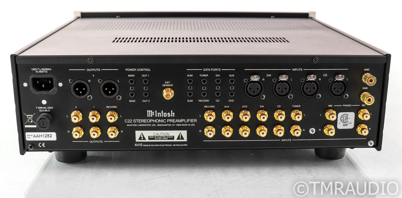 McIntosh C22 MkIV Stereo Tube Preamplifier; C-22; Mark 4; Remote