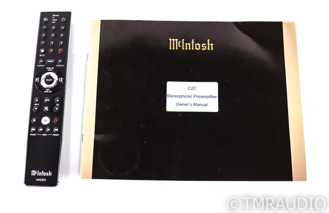 McIntosh C22 MkIV Stereo Tube Preamplifier; C-22; Mark 4; Remote