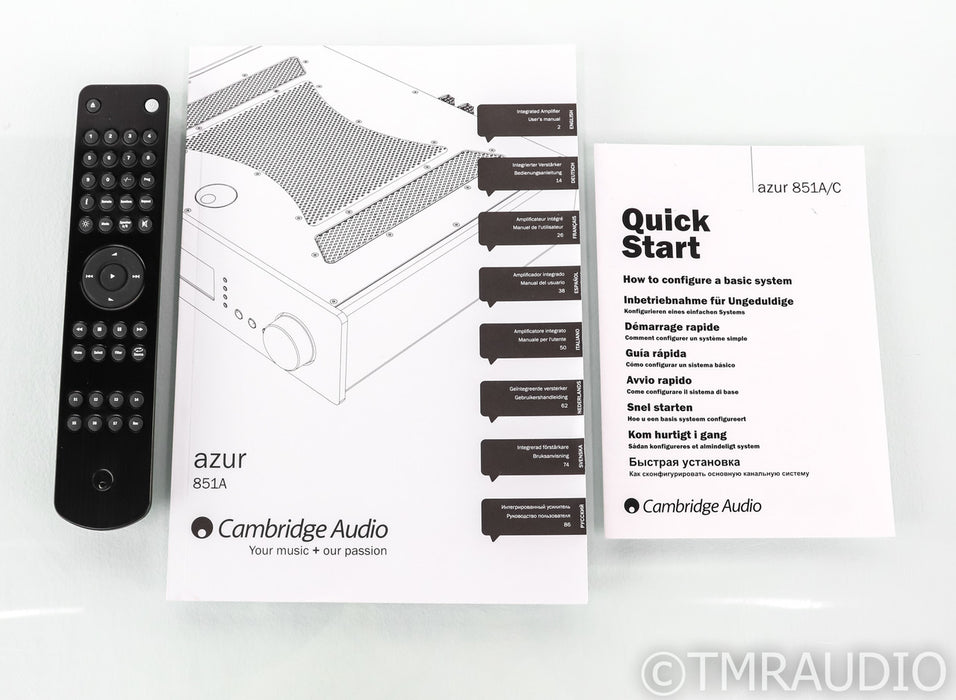 Cambridge Audio Azur 851A Stereo Integrated Amplifier; 851-A; Black; Remote