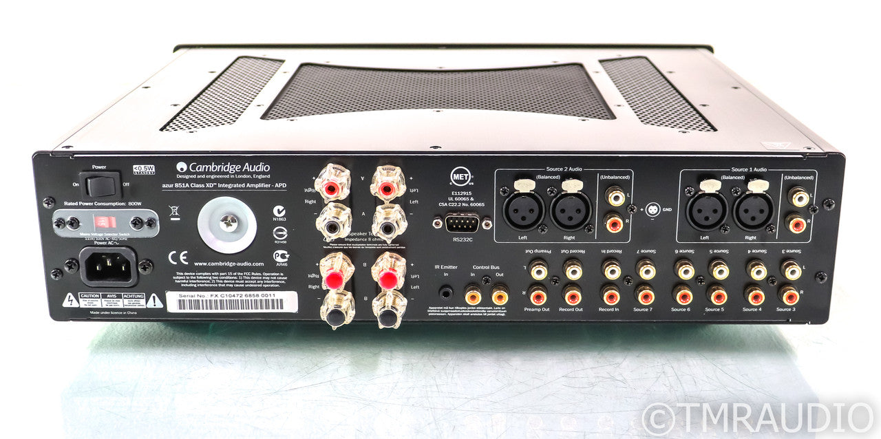 Cambridge Audio Azur 851A Stereo Integrated Amplifier; 851-A; Black; Remote