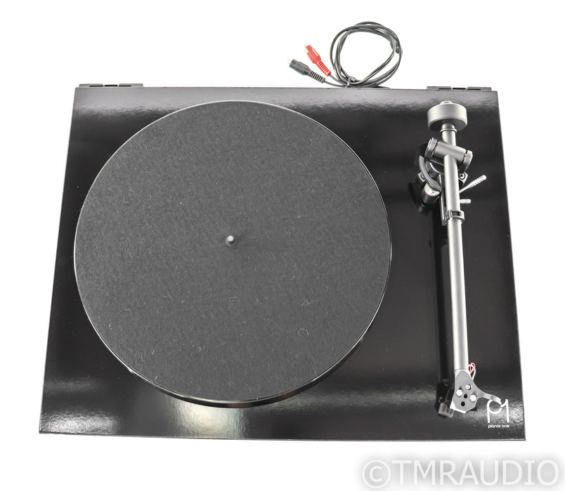 Rega P1 Belt Drive Turntable; Black; Planar 1; Rega Carbon MM Cartridge