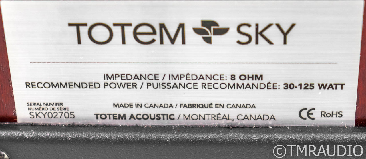 Totem Sky Bookshelf Speakers; Mahogany Pair