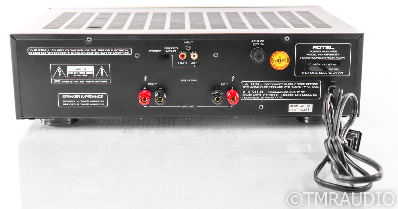 Rotel RB-980BX Stereo Power Amplifier; RB980BX; Black