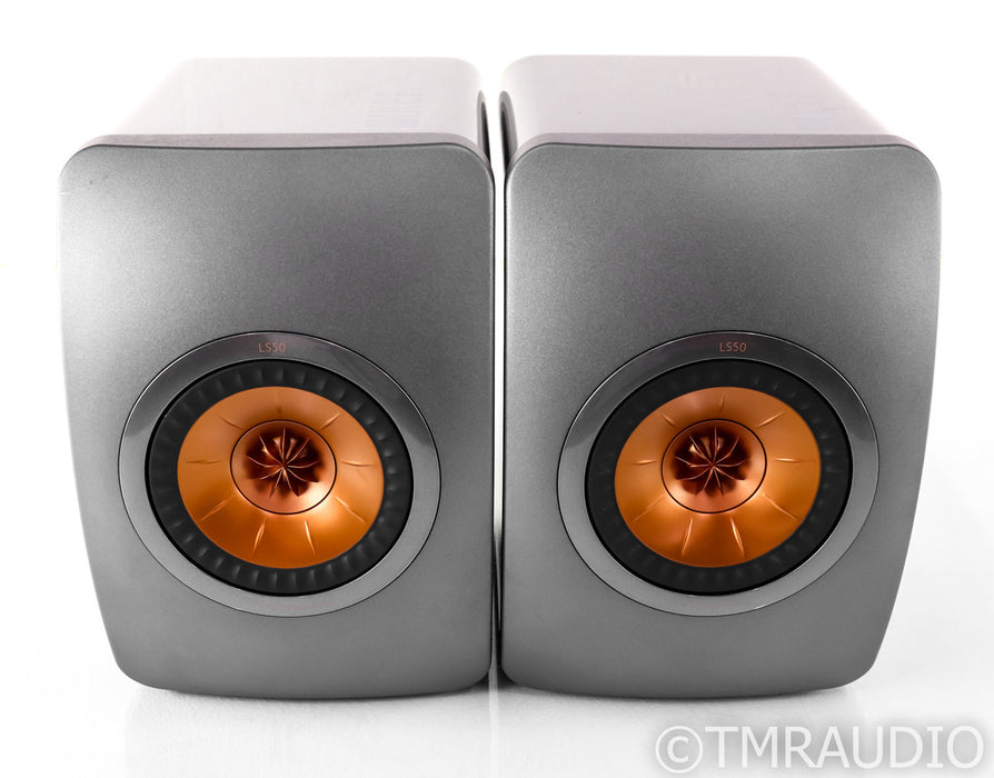 KEF LS50 Bookshelf Speakers; Dark Titanium Pair; LS-50