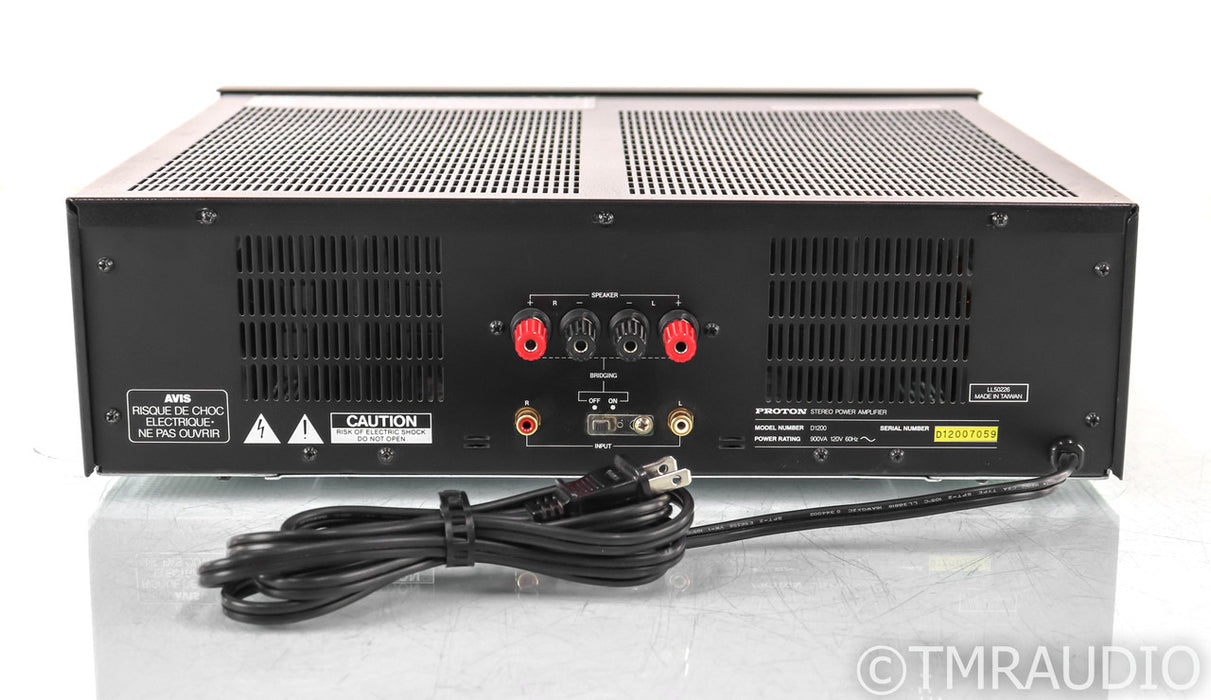 Proton D1200 Vintage Stereo Power Amplifier; D-1200; Black - Rare; Original Box