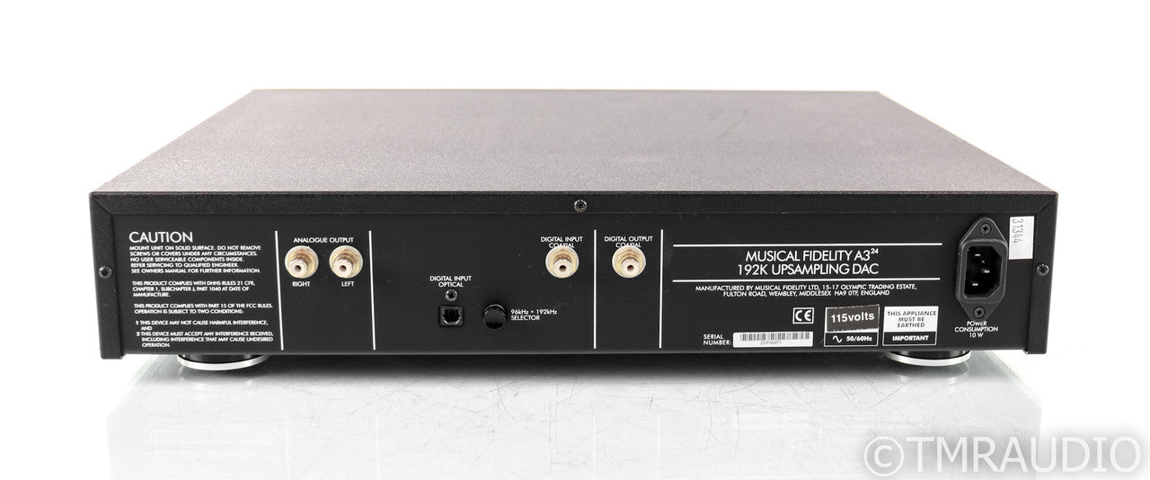 Musical Fidelity A324 192K Upsampling DAC; D/A Converter; A3-24; Silver