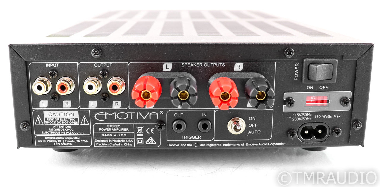 Emotiva basX A-100 Stereo Power Amplifier; A100 — The Music Room