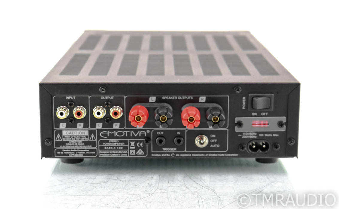 Emotiva basX A-100 Stereo Power Amplifier; A100 — The Music Room