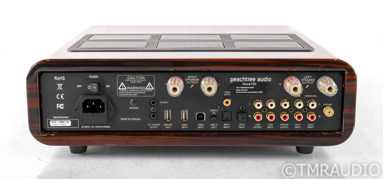 Peachtree Nova 150 Stereo Integrated Amplifier; Ebony Mocha; Remote; MM Phono