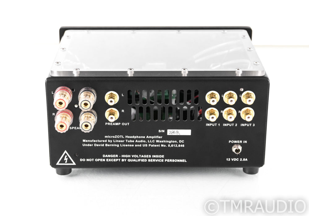 Linear Tube Audio MicroZOTL MZ2-S Tube Headphone Amplifier; Integrated; Upgrades