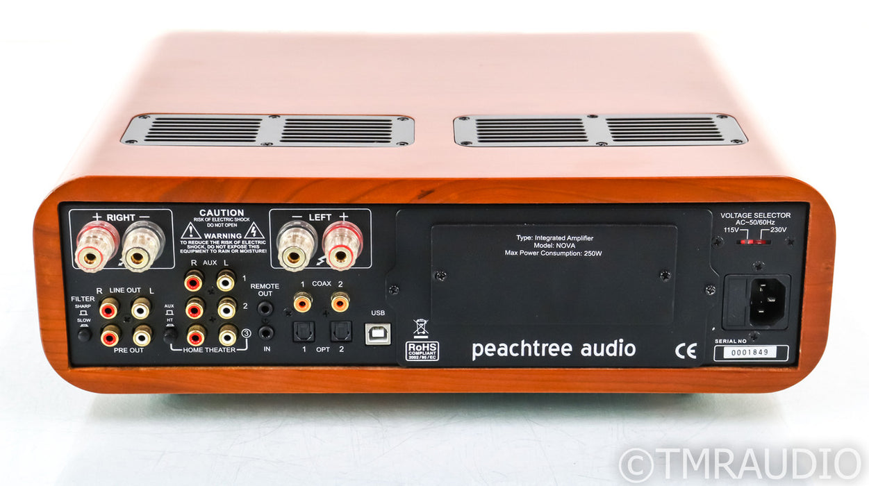 Peachtree Nova Stereo Tube Hybrid Integrated Amplifier; Cherry; DAC; USB; Remote