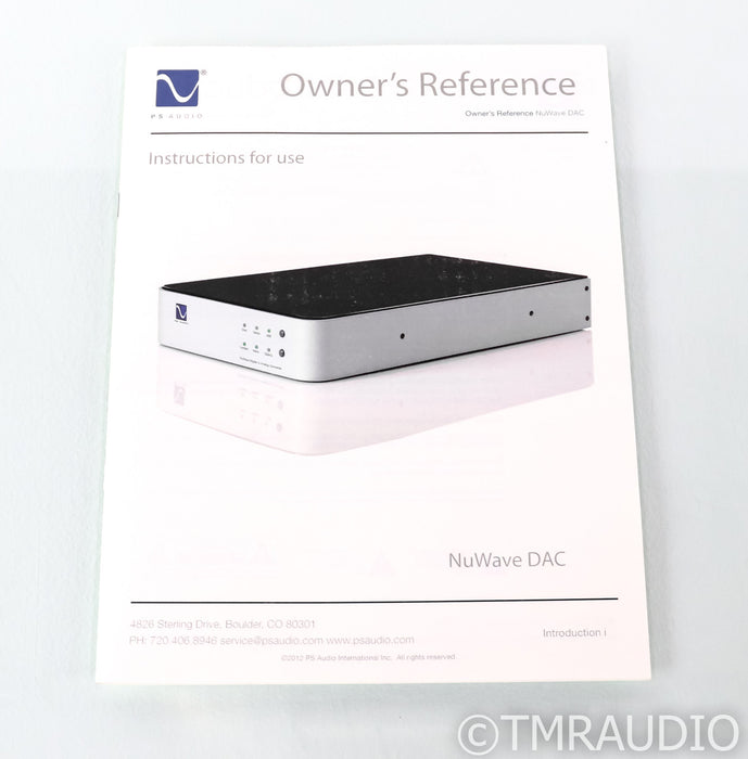 PS Audio NuWave DAC; D/A Converter
