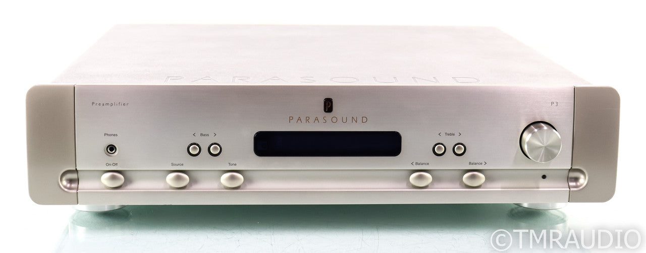 Parasound Halo P3 Stereo Preamplifier; P-3; MM Phono; Silver; Remote