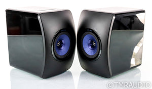 KEF LS50 Wireless Bookshelf Speakers; LS-50 W; Gloss Black Pair; Remote