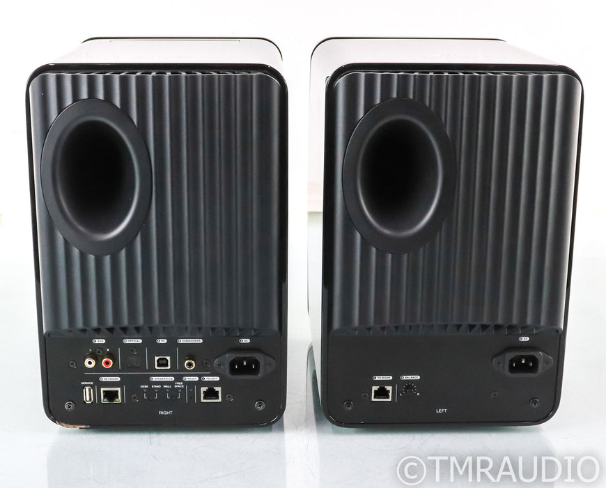 KEF LS50 Wireless Bookshelf Speakers; LS-50 W; Gloss Black Pair; Remote
