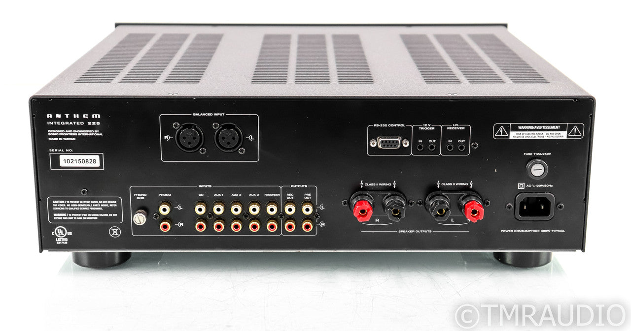 Anthem Integrated 225 Stereo Integrated Amplifier; MM Phono; I225 (No Remote)