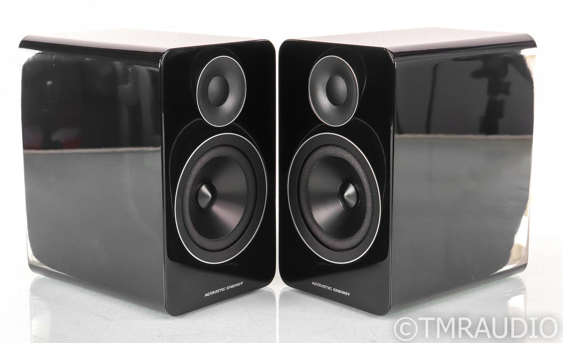 Acoustic Energy AE-1 Active Powered Bookshelf Speakers; Piano Black Pair; AE1