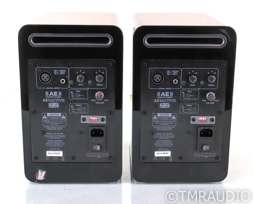 Acoustic Energy AE-1 Active Powered Bookshelf Speakers; Piano Black Pair; AE1