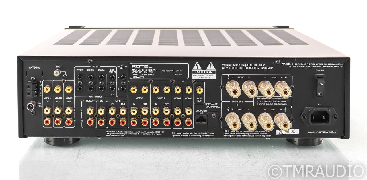 Rotel RX-1052 Stereo Home Theater Receiver; RX1052; Silver; Remote; MM Phono