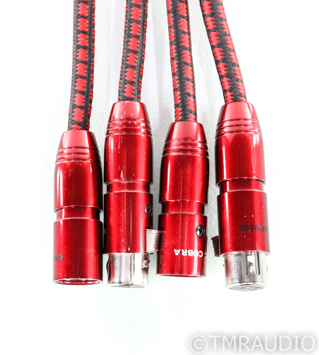 AudioQuest King Cobra XLR Cables; 36ft Pair Balanced Interconnects