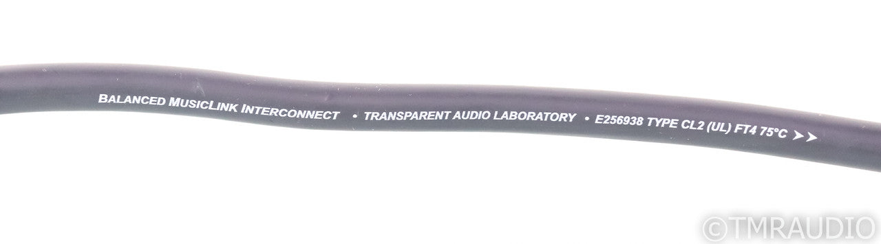 Transparent Audio Plus XLR Cables; Gen 5; 1m Pair Balanced Interconnects