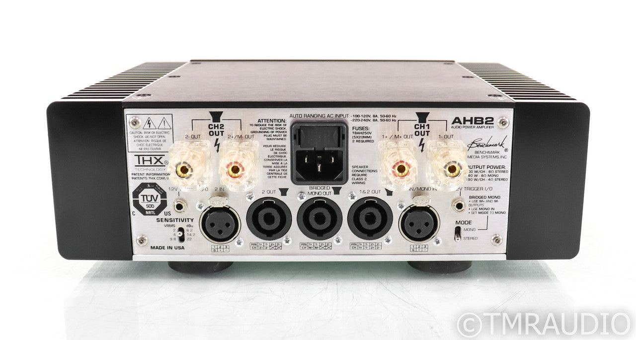 Benchmark AHB2 Stereo Power Amplifier; AHB-2; Black