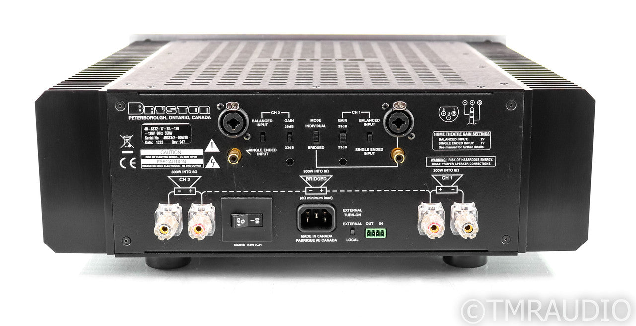 Bryston 4BSST2 Stereo Power Amplifier; 4B-SST 2; Silver; 17"