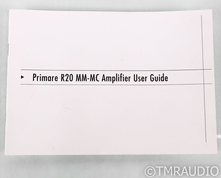 Primare R20 MM / MC Phono Preamplifier; R-20; Silver